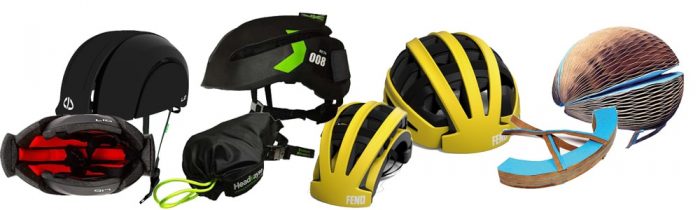 Folding bike helmets